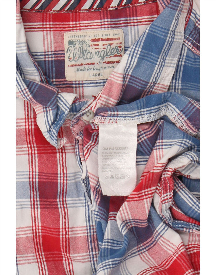 Cămașă cu mânecă scurtă pentru bărbați Wrangler, bumbac cu carouri multicolore