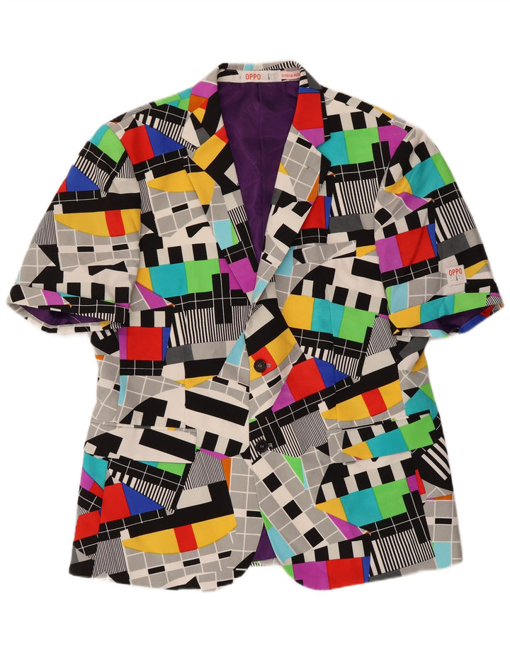 Jachetă pentru bărbați Opposuits cu 2 nasturi, UK 46 3XL, multicoloră, geometrică