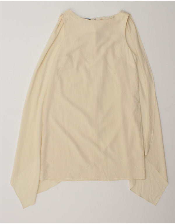 Topshop cu tunică asimetrică fără mâneci pentru femei UK 8 Small Off White