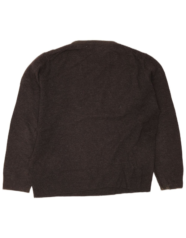 James Pringle Mens Crew Neck Jumper Sweater Medium Black Lambswool