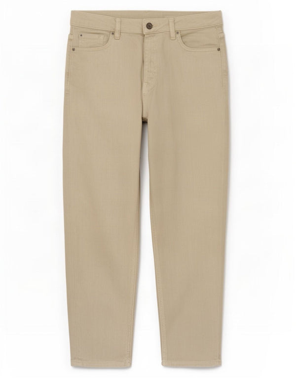 Marks & Spencer Blugi conici pentru femei Mom Crop UK 14 Large W30 L26 Bej