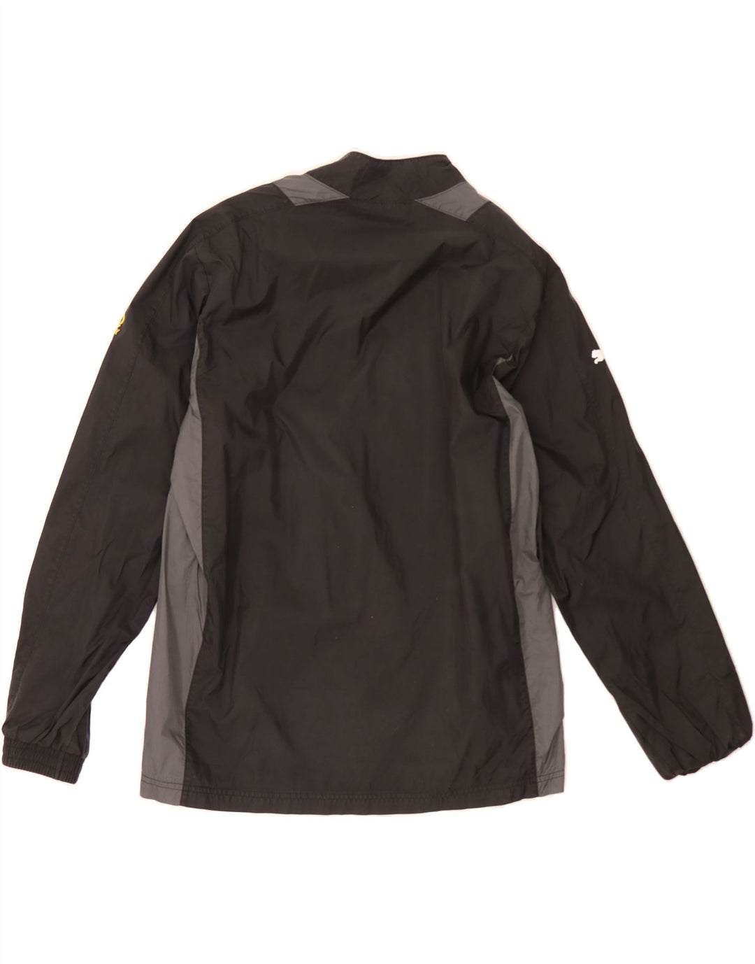 PUMA Mens Zip Neck Pullover Tracksuit Top Medium Black Colourblock Vintage Puma and Second-Hand Puma from Messina Hembry 