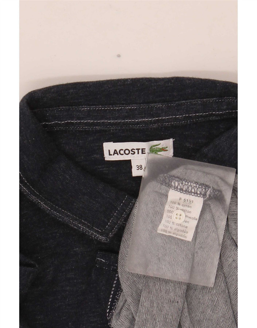 Rochie cămașă pentru femei Lacoste Mărimea 38 Bumbac albastru bleumarin mediu