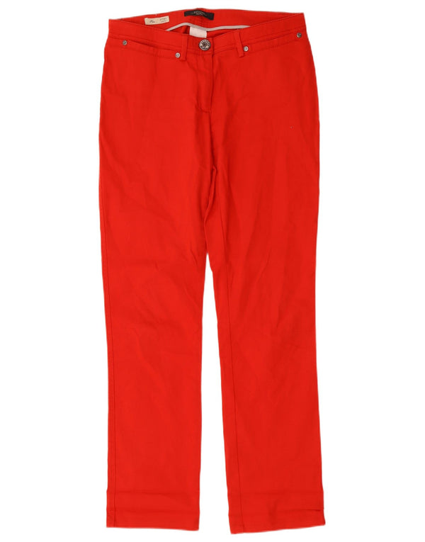 Max Mara Womens Weekend Slim Casual Pantaloni UK 12 Medium W32 L30 Red