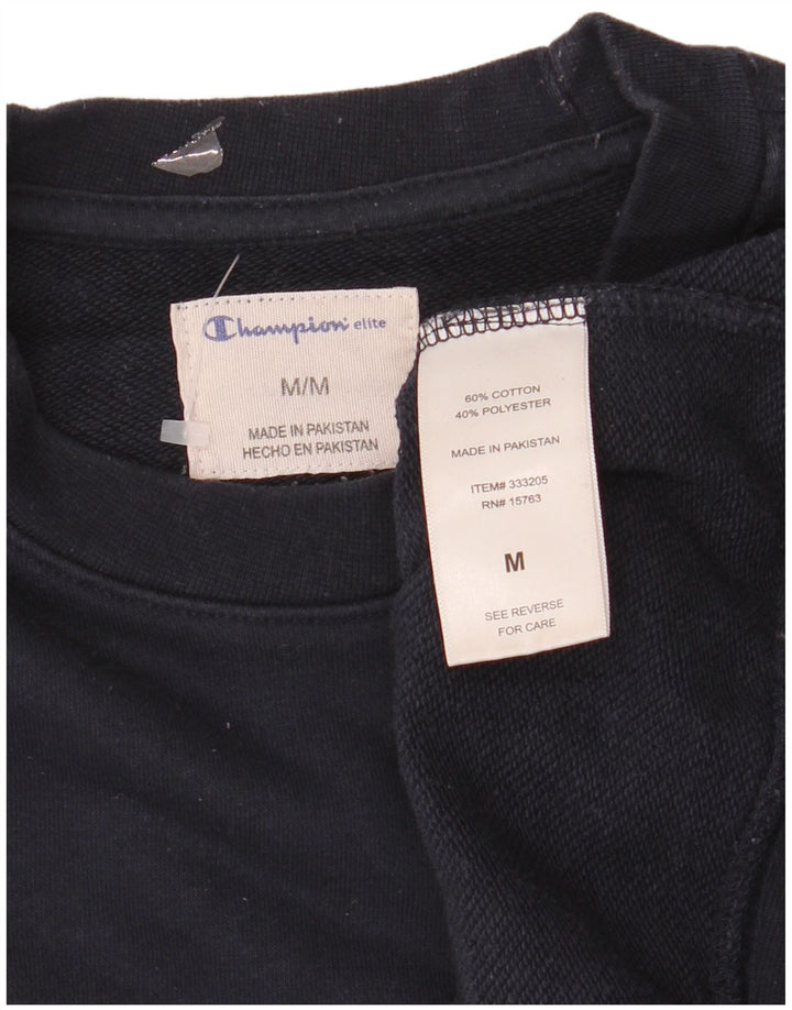 Pulover pentru bărbați Champion Elite Graphic Pulover Bumbac mediu negru