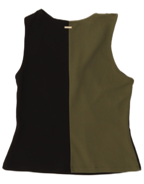 Bluză Crop fără mâneci pentru femei Guess UK 14, mare, negru, colorblock