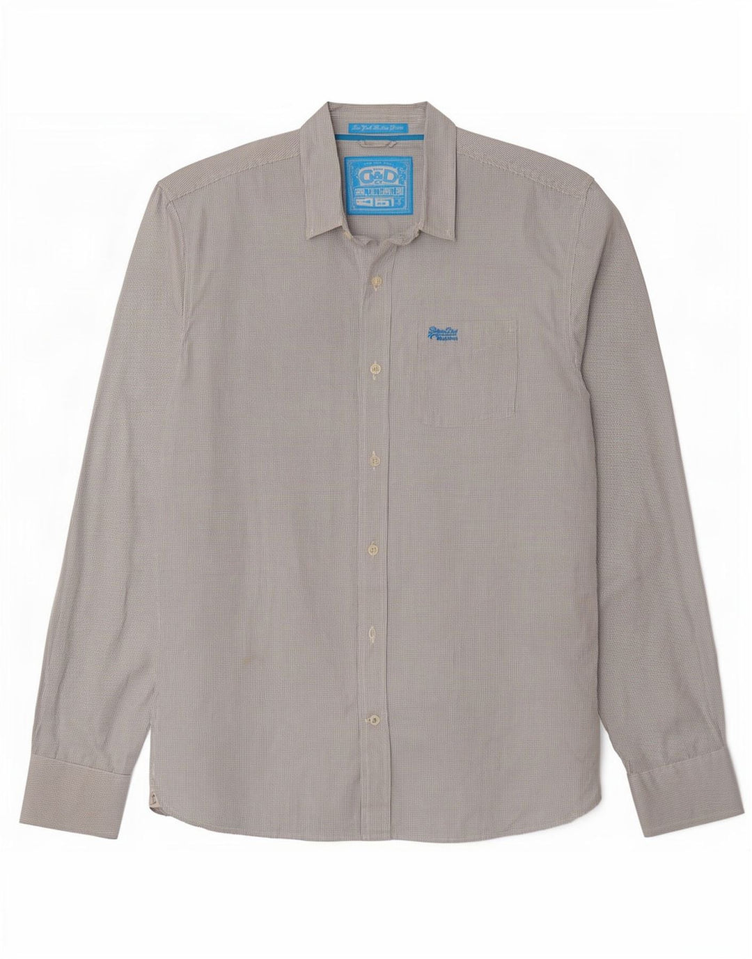 Cămașă pentru bărbați Superdry 2XL, bumbac alb Gingham