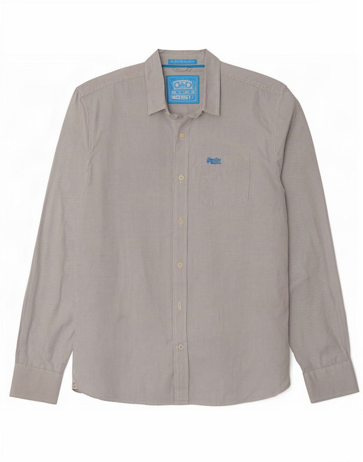 Cămașă pentru bărbați Superdry 2XL, bumbac alb Gingham