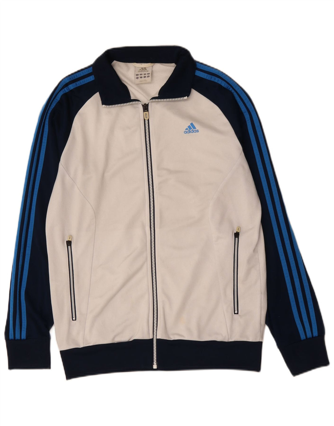Jachetă de trening pentru bărbați ADIDAS UK 38/40 Medium White Colorblock