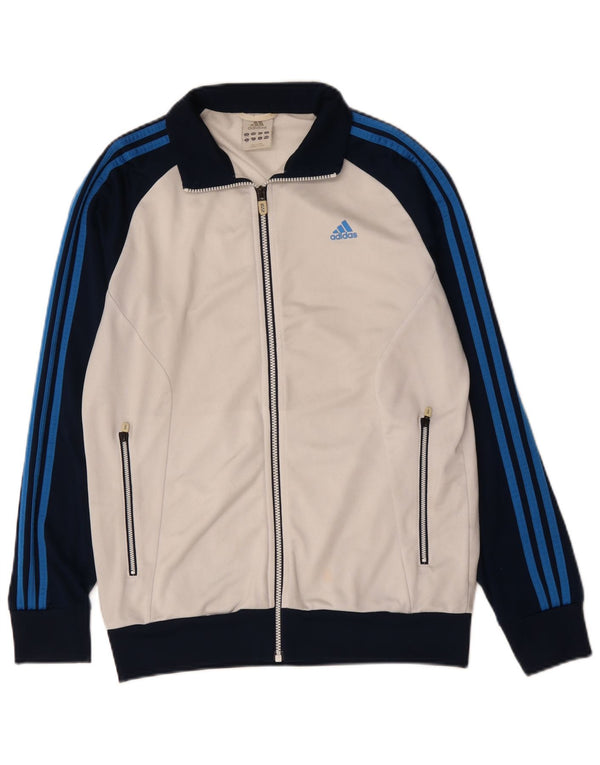 ADIDAS Mens Tracksuit Top Jacket UK 38/40 Medium White Colourblock