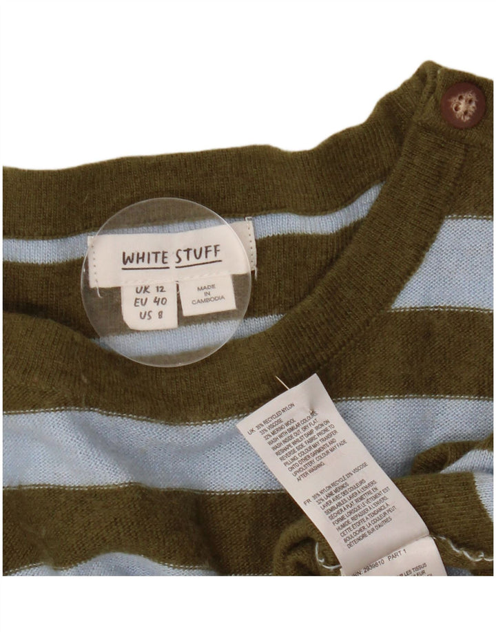 White Stuff Pulover pentru damă cu gât de barcă UK 12 Medium Khaki Dungat