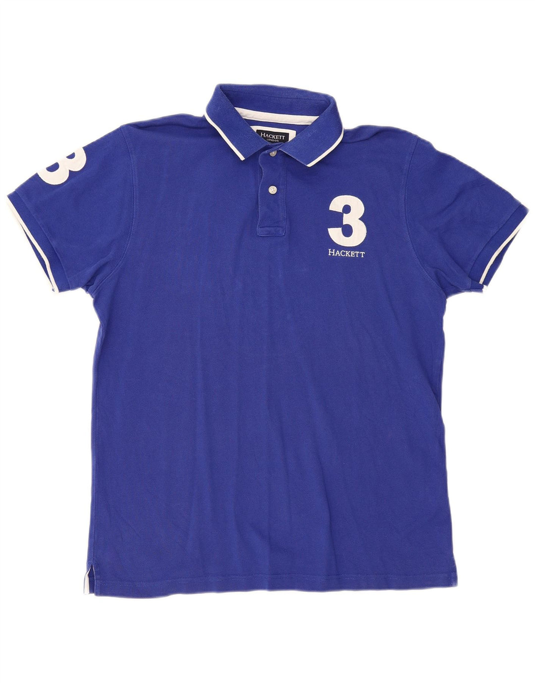 HACKETT Tricou polo cu grafică croit pentru bărbați, XL, bumbac, albastru