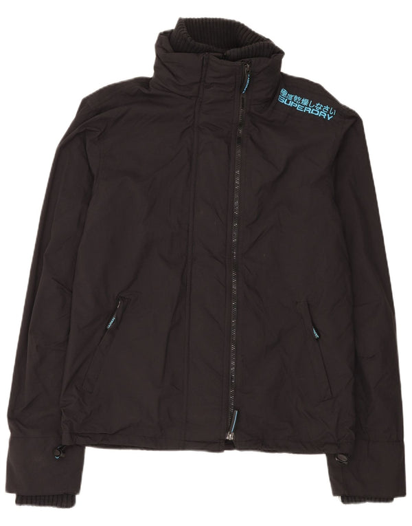 SUPERDRY Jachetă Windbreaker supradimensionată pentru femei UK 14 Medium Black