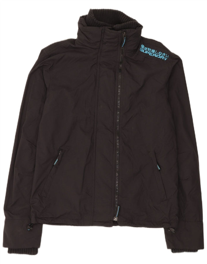 SUPERDRY Jachetă Windbreaker supradimensionată pentru femei UK 14 Medium Black