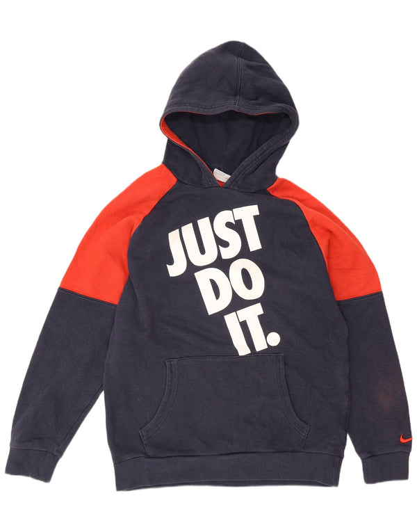 Pulover Nike pentru băieți cu glugă grafic 13-14 ani XL, albastru, sport