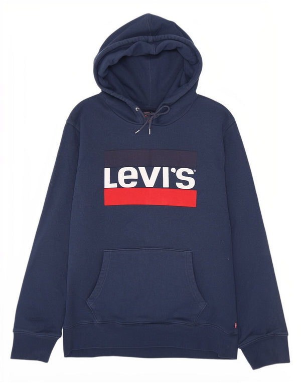 Pulover Levi's pentru bărbați, cu capota, XL, bleumarin, bumbac