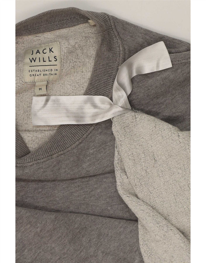 Pulover Jack Wills pentru bărbați, bumbac cu pete, gri mediu