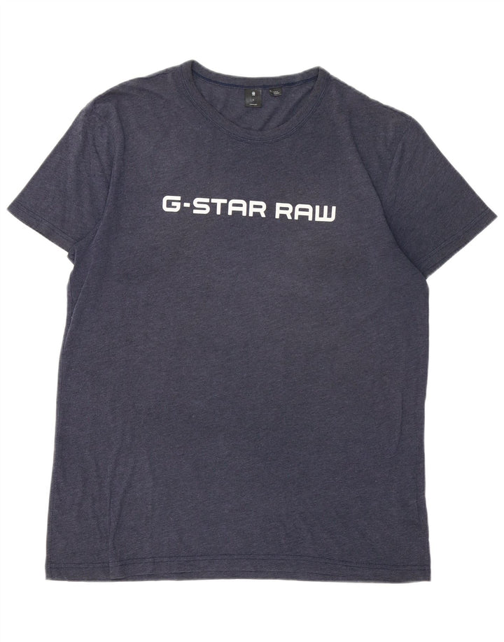 Tricou grafic pentru bărbați G-STAR Top XL Bumbac bleumarin