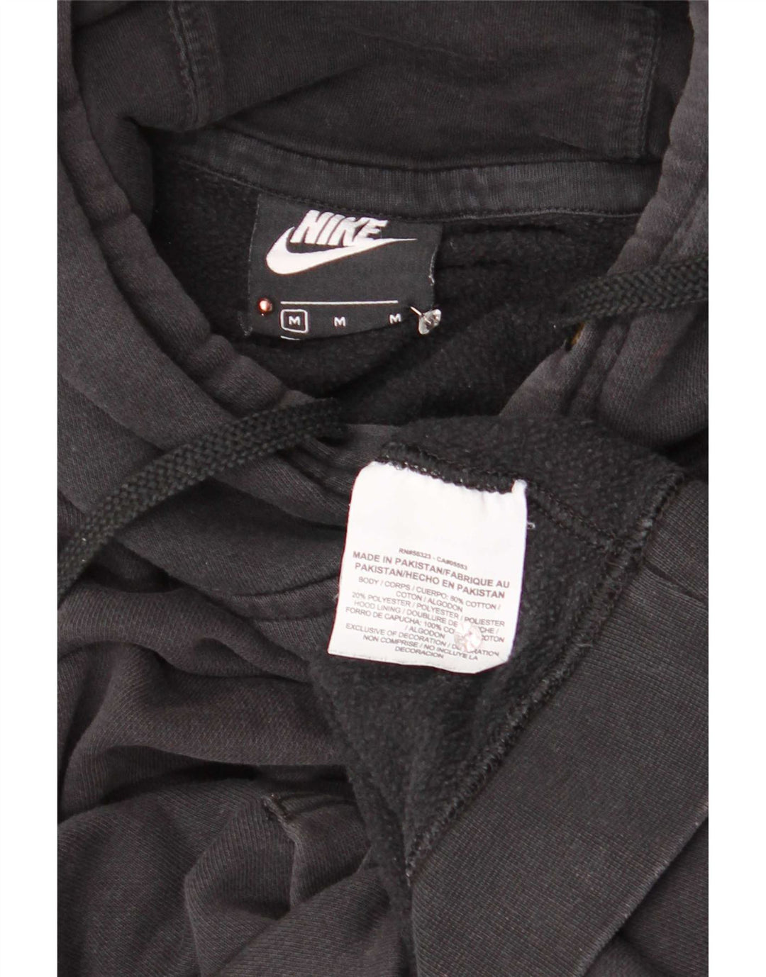 Pulover Nike pentru bărbați, bumbac mediu negru