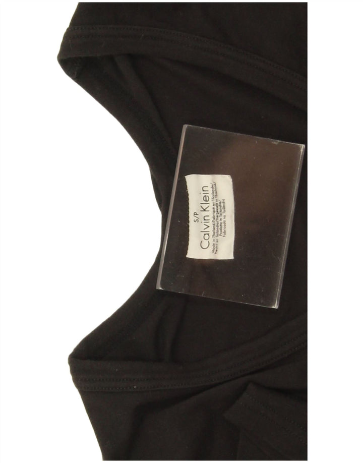 Tricou Calvin Klein pentru femei Top UK 10 Small Black Bumbac