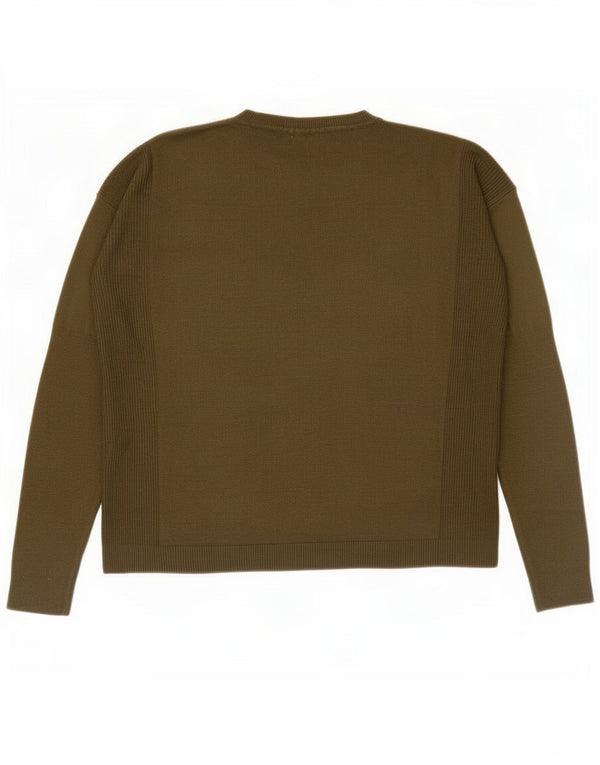 Marks & Spencer Pulover supradimensionat pentru femei cu decolteu rotund UK 10 Mic Kaki