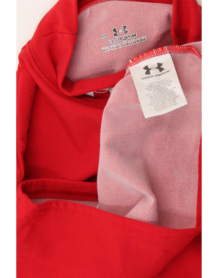 Under Armour Cold Gear Top cu mânecă lungă pentru femei UK 8 Small Red Nylon