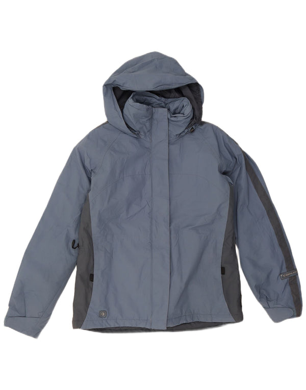 Jachetă de vânt cu glugă Columbia pentru femei UK 14 Medium Blue Colorblock