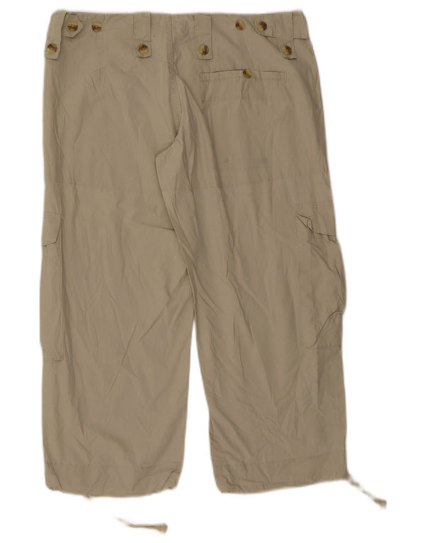 Pantaloni Cargo Capri Vintage pentru Damă Mici W27 L21 Bej Bumbac