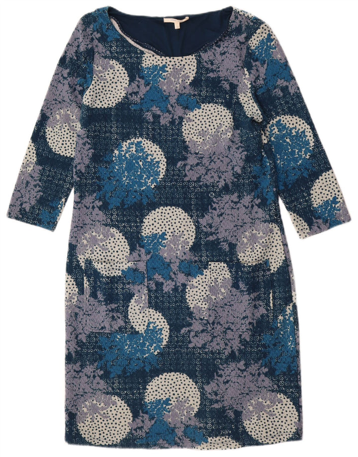 White Stuff Rochie schimbătoare pentru femei cu mâneci 3/4 UK 12 Medium Bleumarin Floral
