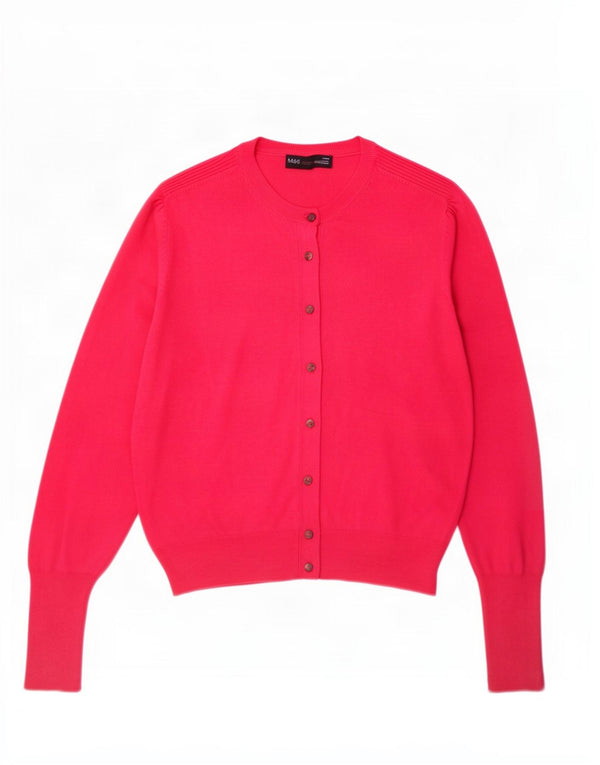 Pulover cardigan pentru femei Marks & Spencer UK 14 Medium Pink Viscose