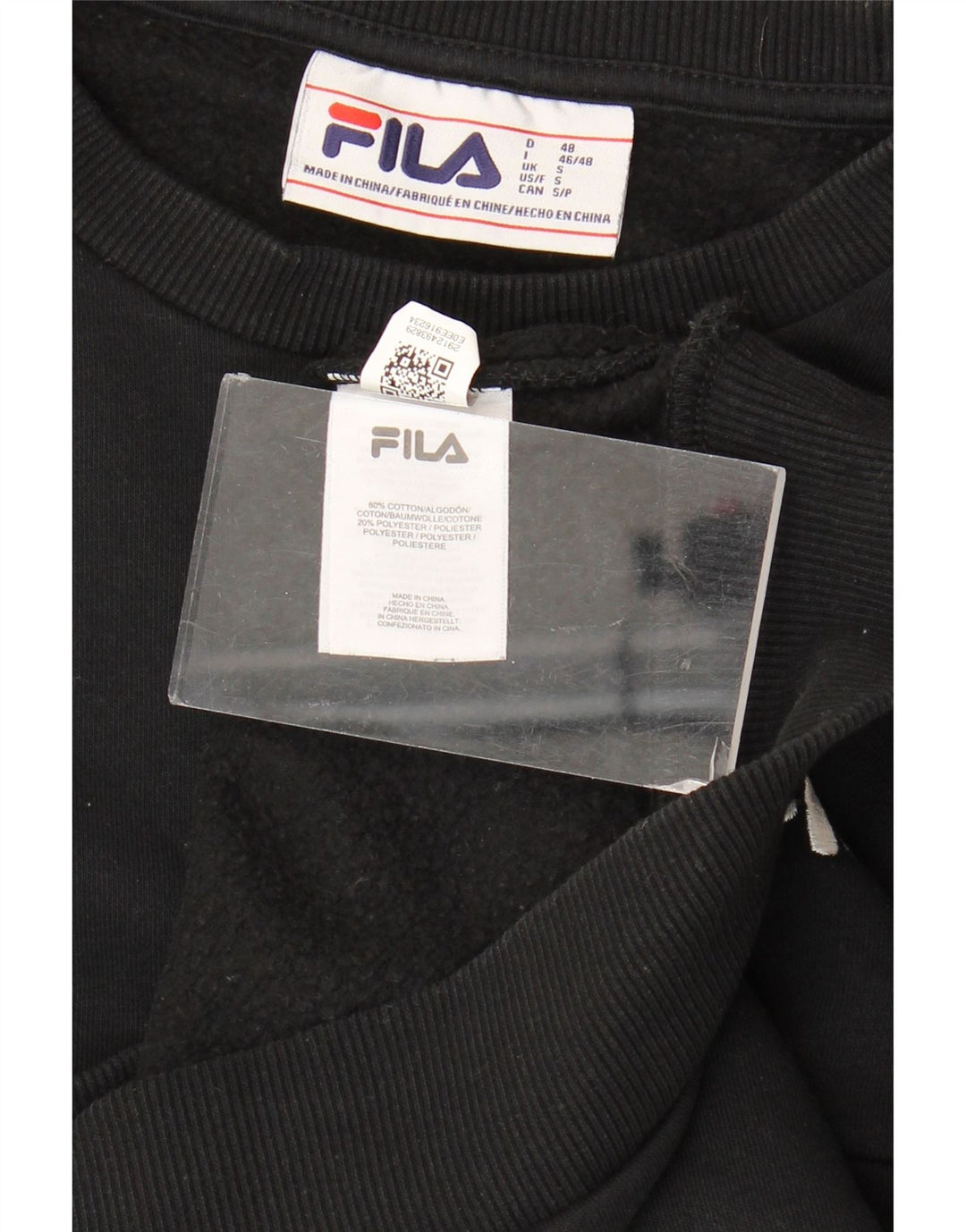 Pulover Fila Bărbați Pulover Mic Negru Colorblock Bumbac