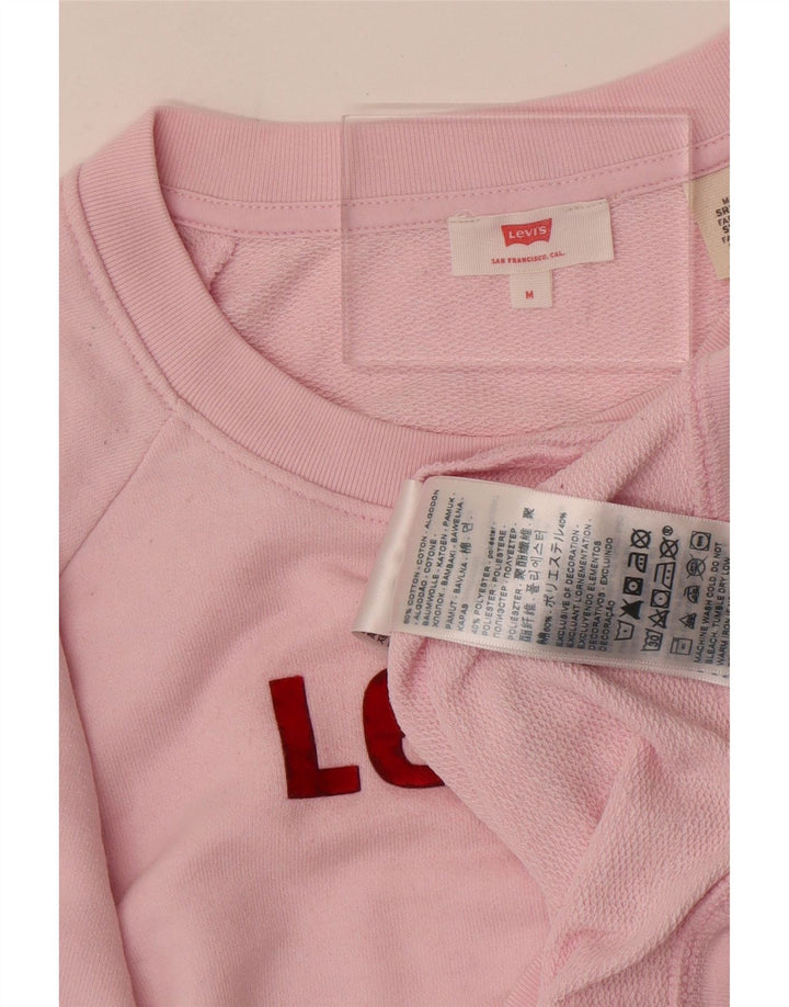 Pulover de hanorac supradimensionat pentru femei Levi's UK 14, bumbac roz mediu