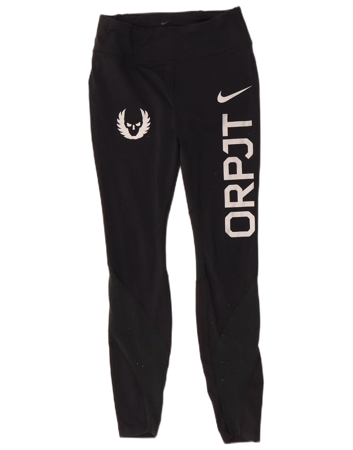 Leggings cu grafică Oregon pentru femei Nike UK 8 Small Nylon negru