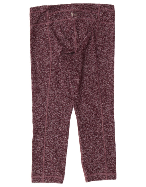 Leggings Capri pentru femei UNDER ARMOUR Marea Britanie 10, poliester cu pătat burgundy
