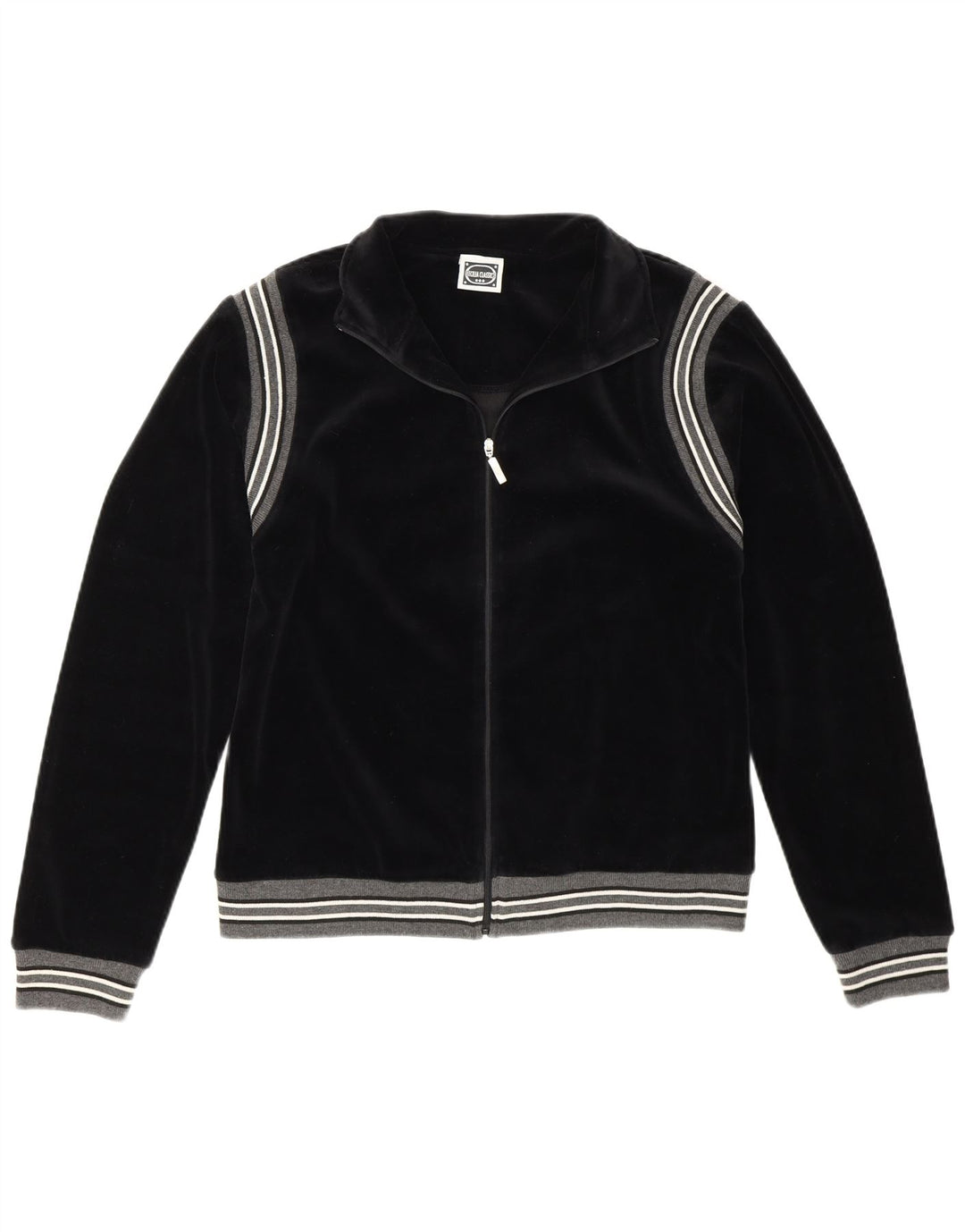 Jachetă de trening vintage pentru femei EU 36/38 Bumbac cu dungi negre mici