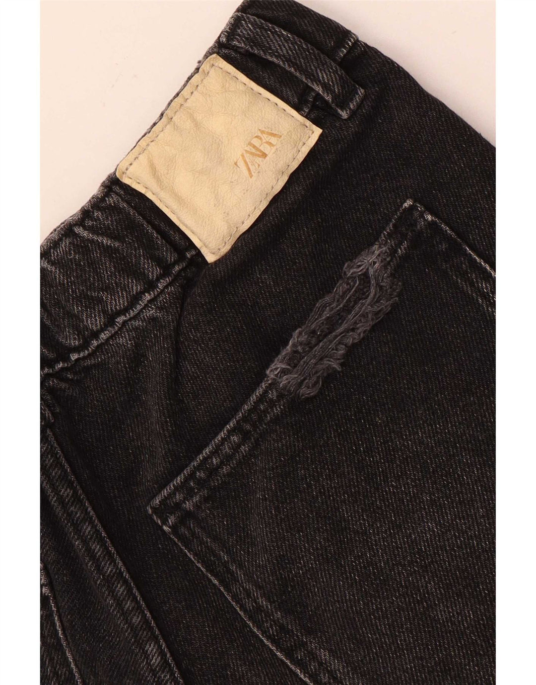 Pantaloni scurți din denim distressed ZARA fete 9-10 ani W24 gri