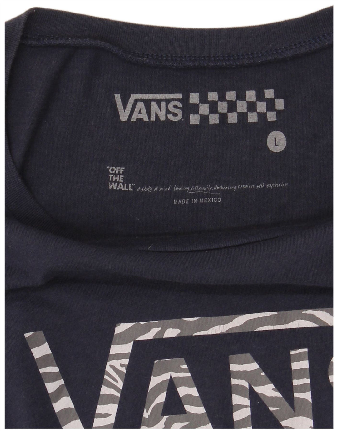 Tricou grafic Vans pentru femei Top UK 14 Large Bleumarin