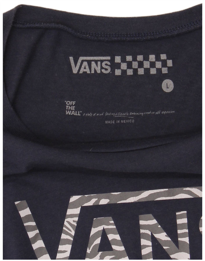 Tricou grafic Vans pentru femei Top UK 14 Large Bleumarin