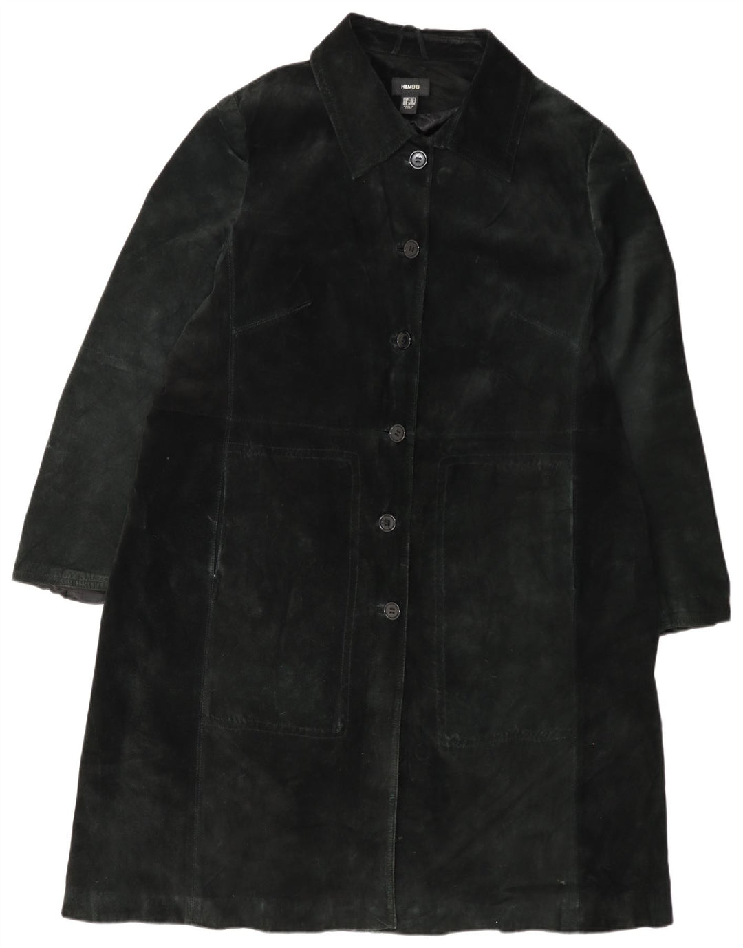 H&M Pardesiu din piele intoarsa pentru femei Marea Britanie 26 4XL Negru
