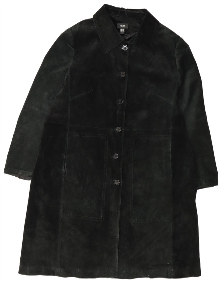 H&M Pardesiu din piele intoarsa pentru femei Marea Britanie 26 4XL Negru