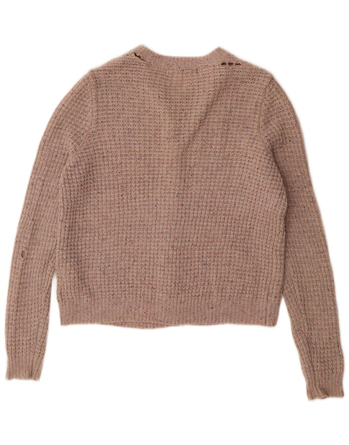 Pulover cardigan pentru femei Marks & Spencer UK 14 Lână mare, gri cu pete