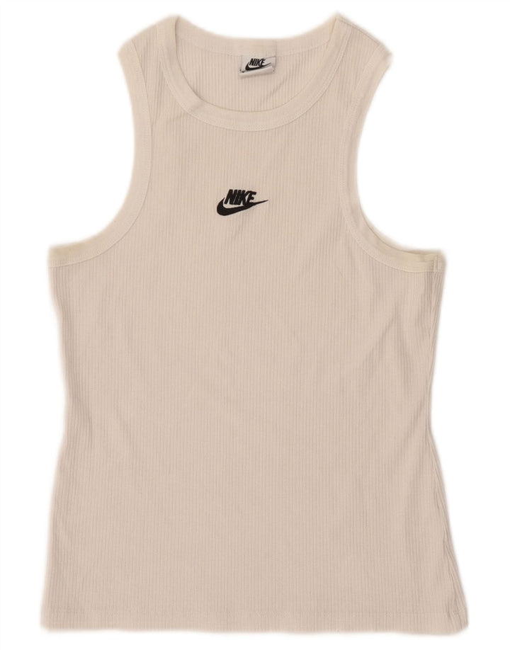 Vestă pentru femei Nike UK 12 Bumbac alb mediu