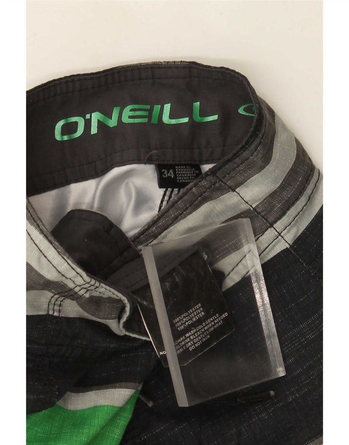 Pantaloni scurți de înot O'Neill pentru bărbați, poliester cu dungi mari, negre