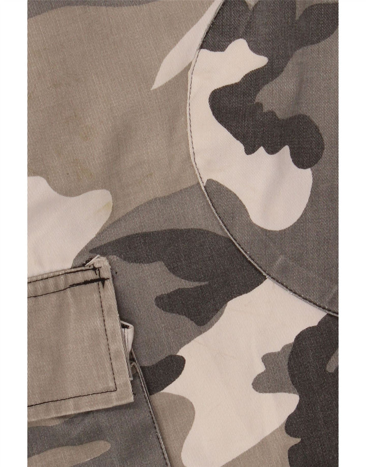 Pantaloni cargo obișnuiți pentru bărbați VINTAGE Mici L31.5 L32.5 Camuflaj gri