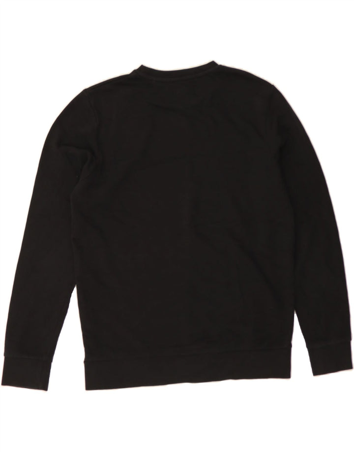 JACK & JONES Mens Graphic Sweatshirt Jumper Medium Black Cotton Vintage Jack & Jones and Second-Hand Jack & Jones from Messina Hembry 