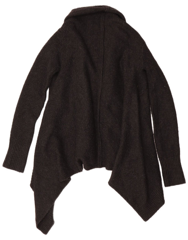 Pulover cardigan deschis asimetric pentru femei Zara UK 10 mic gri acrilic