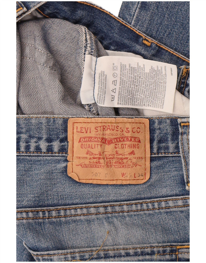 Blugi pentru bărbați Levi's 507 Bootcut W34 L34 Bumbac albastru