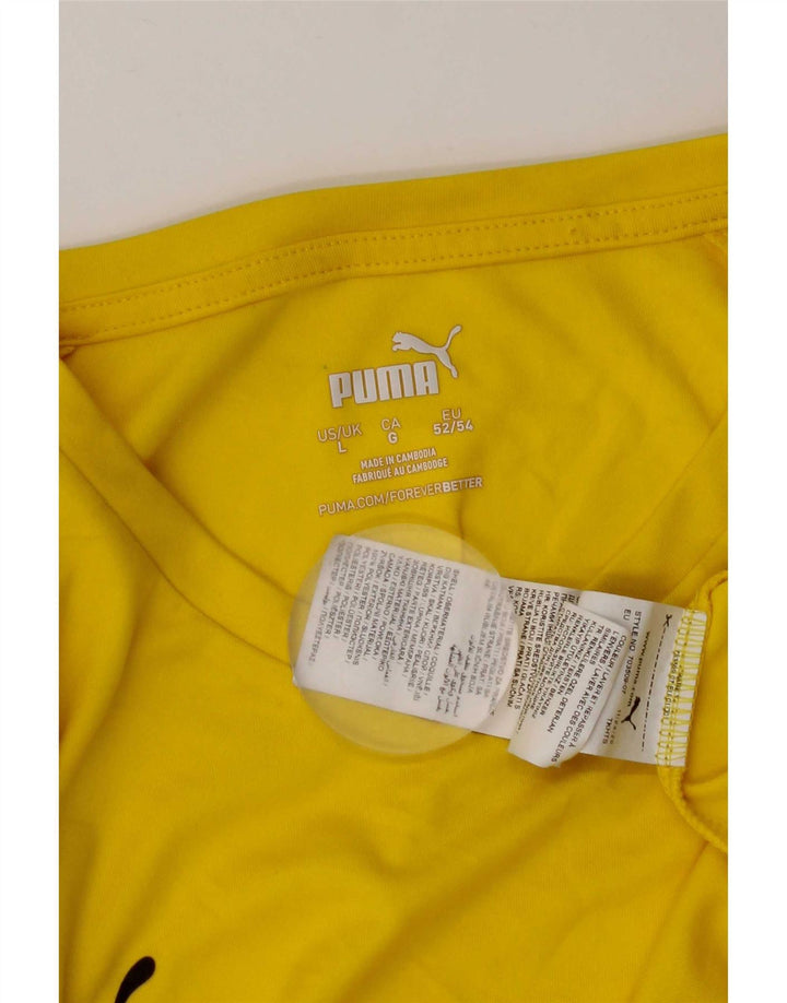 Tricou pentru bărbați Puma Top mare din poliester galben