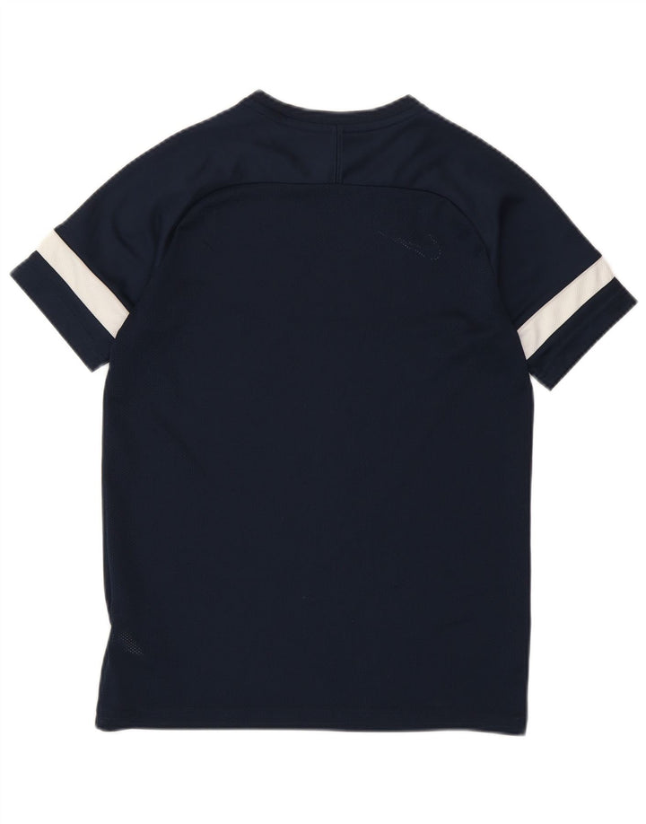 Tricou pentru băieți Nike Top 12-13 ani Poliester cu dungi mari bleumarin