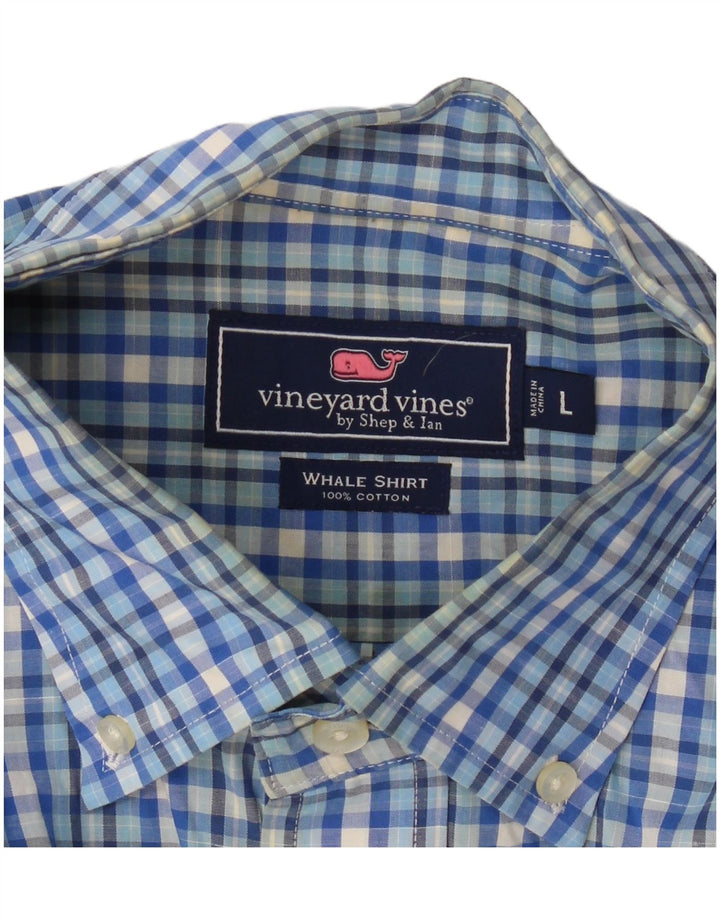 Cămașă pentru bărbați VINEYARD VINES, bumbac cu carouri albastre mari